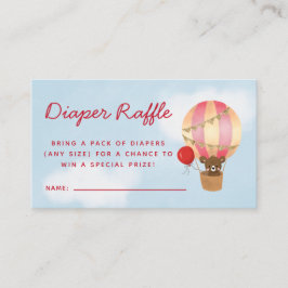 気球の女の子 赤ちゃん歓迎おむつくじ エンクロージャーカード