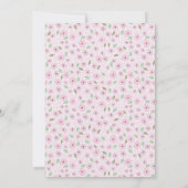 気球の妊娠した女の子の小さなバニー 案内状 (裏面)