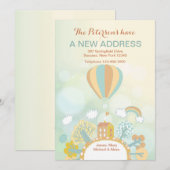 気球の引越しお知らせ 案内状 (正面/裏面)