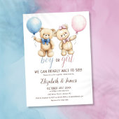 気球の性別が明らかになるのを待つ 招待状