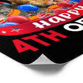 気球の恋人が入った7月の4日を迎えた3匹の猫 ポスター (角)