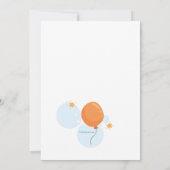 気球の招待状を持つ誕生日くま 招待状 (裏面)