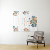 気球の旅 パステルボーイ ベビーシャワー タペストリー (インサイチュ(横))