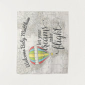 気球の旅 赤ちゃん歓迎会 タペストリー (正面)