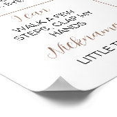 気球の最初の誕生日マイルストーン記号 ポスター (角)