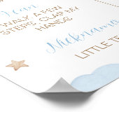 気球の最初の誕生日マイルストーン記号 ポスター (角)