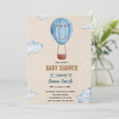 気球の男の子のパーティー招待状 招待状 (スタンド正面)