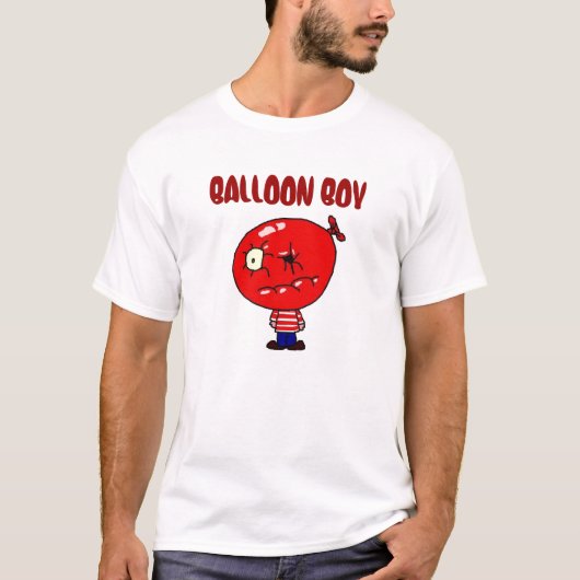 気球の男の子の赤 Tシャツ (正面)