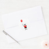 気球の男の子 ラウンドシール (封筒)