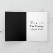 気球の男の年を取る顔 カード (内部)