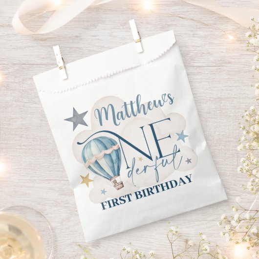 気球の白い紙バッグ フェイバーバッグ (クリップ留めされた状態)