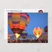 気球の白熱郵便はがき ポストカード (正面/裏面)