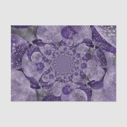 気球の紫色の万華鏡のように千変万化するパターン 薄葉紙 (正面)