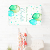 気球の縦の誕生日の旗 横断幕 (インサイチュ)