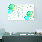 気球の縦の誕生日の旗 横断幕 (トレードショー)