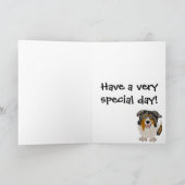 気球の芸術を保持しているおもしろいなオーストラリアの羊飼い カード (内部)