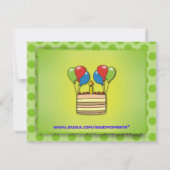 気球の計器飛行証明が付いているかわいいロボットありがとう サンキューカード (裏面)