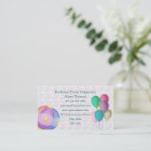 気球の誕生会のオルガナイザーの名刺 名刺 (スタンド正面)