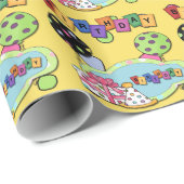 気球の誕生会の包装紙 ラッピングペーパー (ロールコーナー)