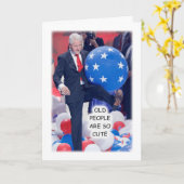 気球の誕生日のビル カード (黄色い花)