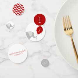 気球の誕生日の小さい象 コンフェッティ