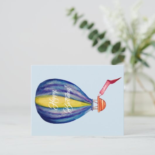 気球の誕生日ポストカード ポストカード (スタンド正面)