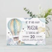 気球の誕生日招待状 招待状 (スタンド正面)