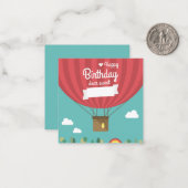 気球の誕生日 ノートカード (正面/裏面インサイチュ)