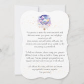 気球の赤ちゃんシャワーの招待状。新生児パーティー 招待状 (裏面)