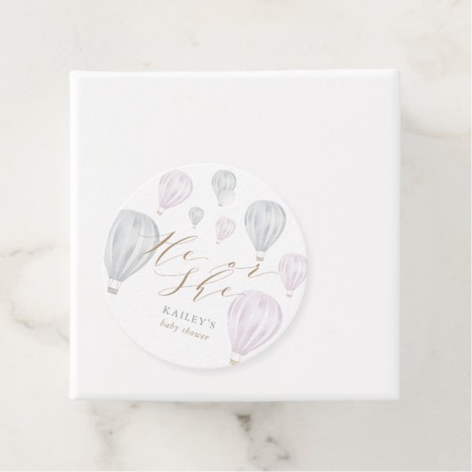 気球の赤ちゃんシャワーを性別で明かす フェイバータグ (インサイチュ)