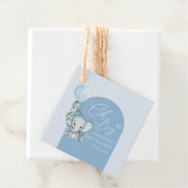 気球の赤ちゃんシャワー付き大男の象 フェイバータグ (インサイチュ)