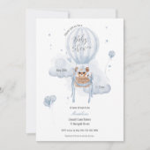 気球の赤ちゃん歓迎会の招待状 招待状 (正面)