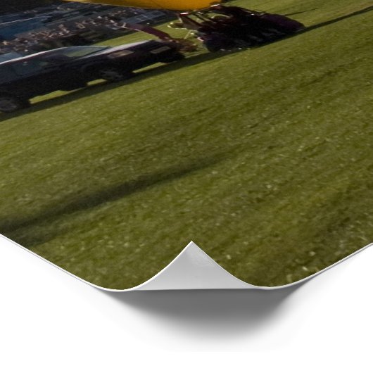 気球の離陸 ポスター (角)