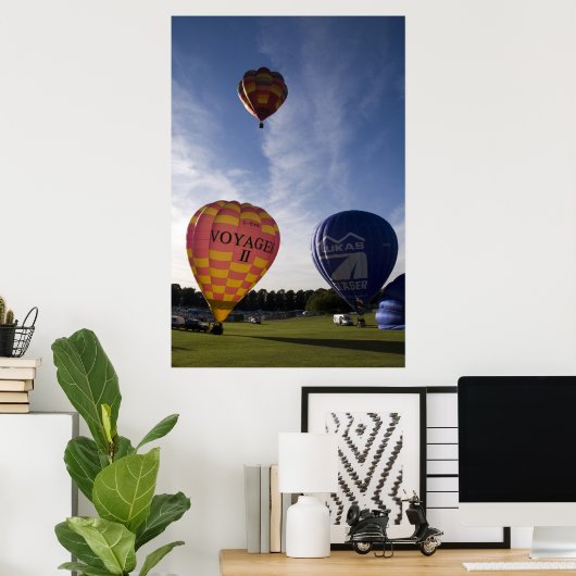 気球の離陸 ポスター (ホームオフィス)