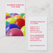 気球またはパーティーのオーガナイザーの名刺 名刺 (正面/裏面)