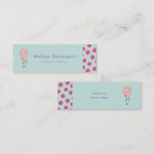 気球を持ったかわいいバニー スキニー名刺 (正面/裏面)