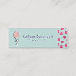 気球を持ったかわいいバニー スキニー名刺