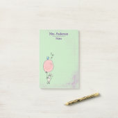 気球を持ったかわいいバニー ポストイット (デスク上)