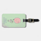 気球を持ったかわいいバニー ラゲッジタグ (正面横)