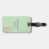 気球を持ったかわいいバニー ラゲッジタグ (裏面横)