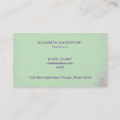 気球を持ったかわいいバニー 名刺 (裏面)