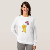 気球を持つアヒルのハエのための甘い動物 Tシャツ (正面フル)