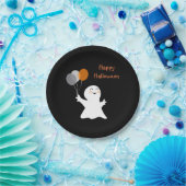 気球を持つハロウィンの幽霊 ペーパープレート (パーティー)
