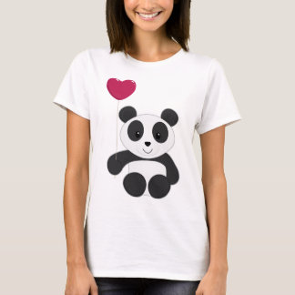 気球を持つパンダ Tシャツ