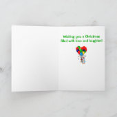 気球を持つメリークリスマスの息子のペンギン シーズンカード (内部)