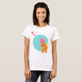 気球を持つ少しキツネ Tシャツ (正面フル)