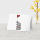 気球を握っている象 カード (黄色い花)