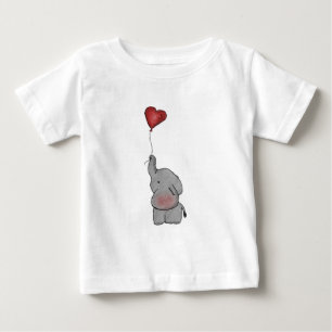 気球を握っている象 ベビーTシャツ