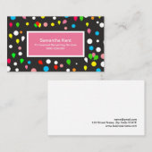 気球を浮かべるカラフルのベビーシッターの破烈 名刺 (正面/裏面)