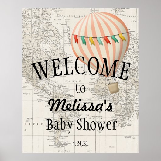 気球ウェルカムサイン行く場所 ポスター (正面)